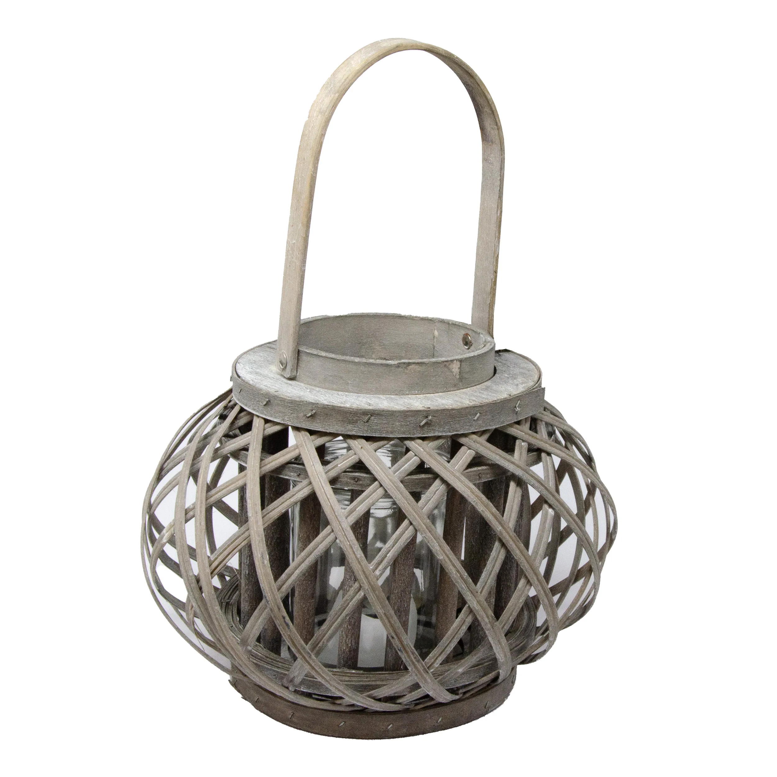 Windlicht für Stumpenkerzen mit Glas, für Innenbereich, Ø 28 x H 22 cm