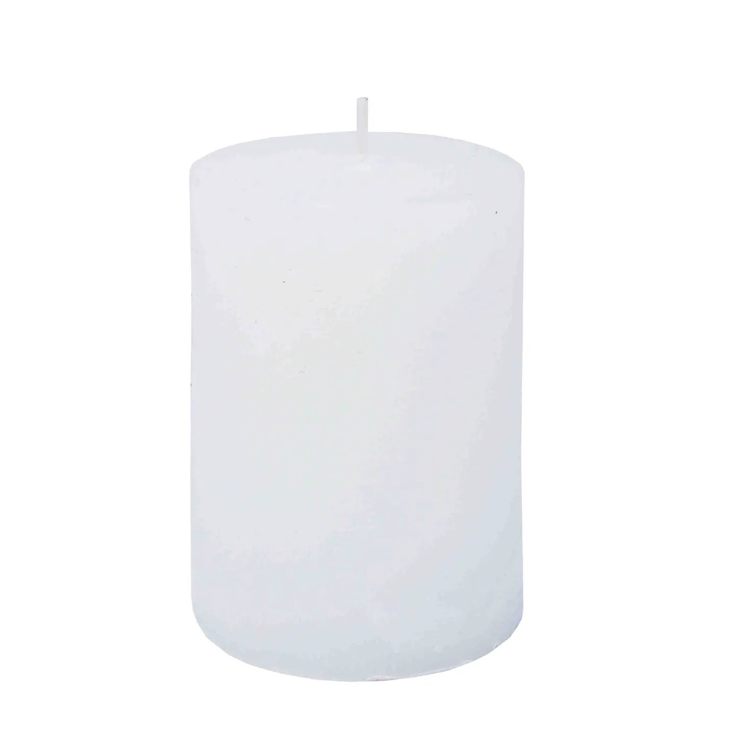 Stumpenkerze durchgefärbt weiß 10 x Ø 7 cm