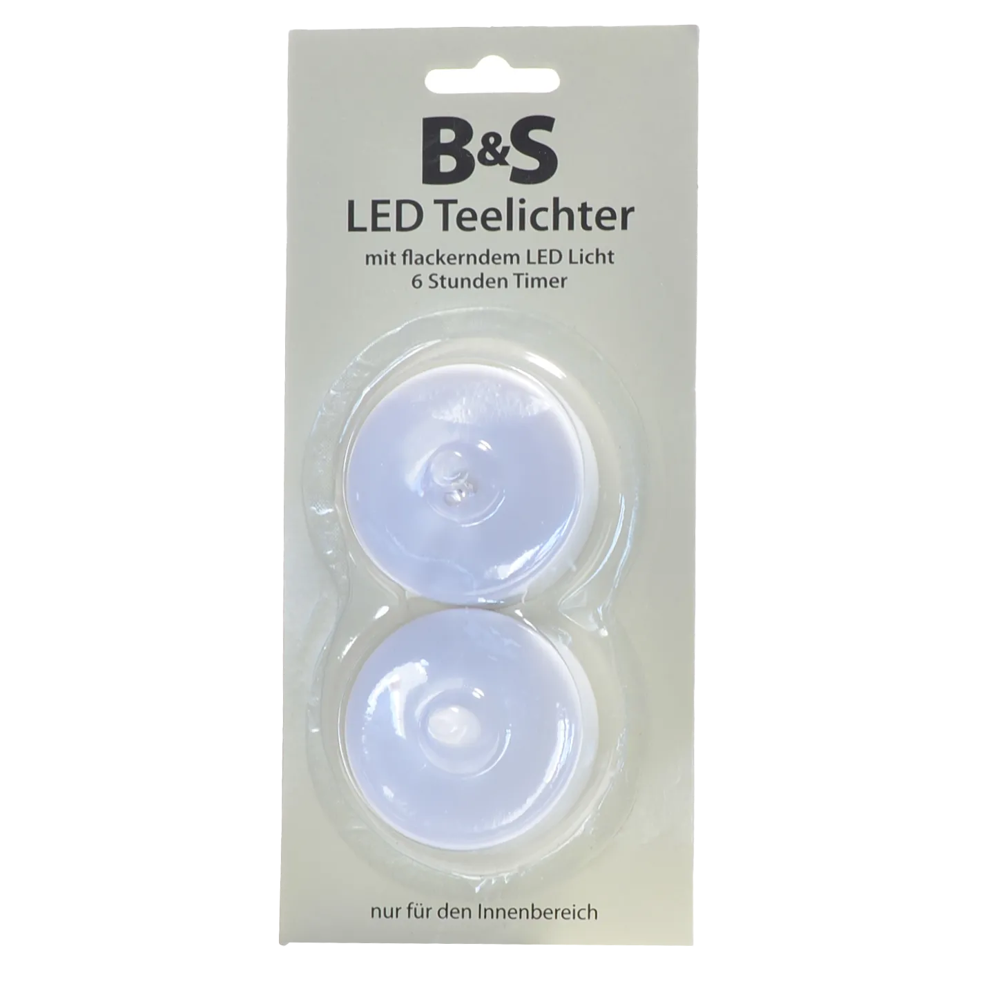 2 LED Kerzen Ø 5,5 cm Kunststoff weiß mit Flackereffekt