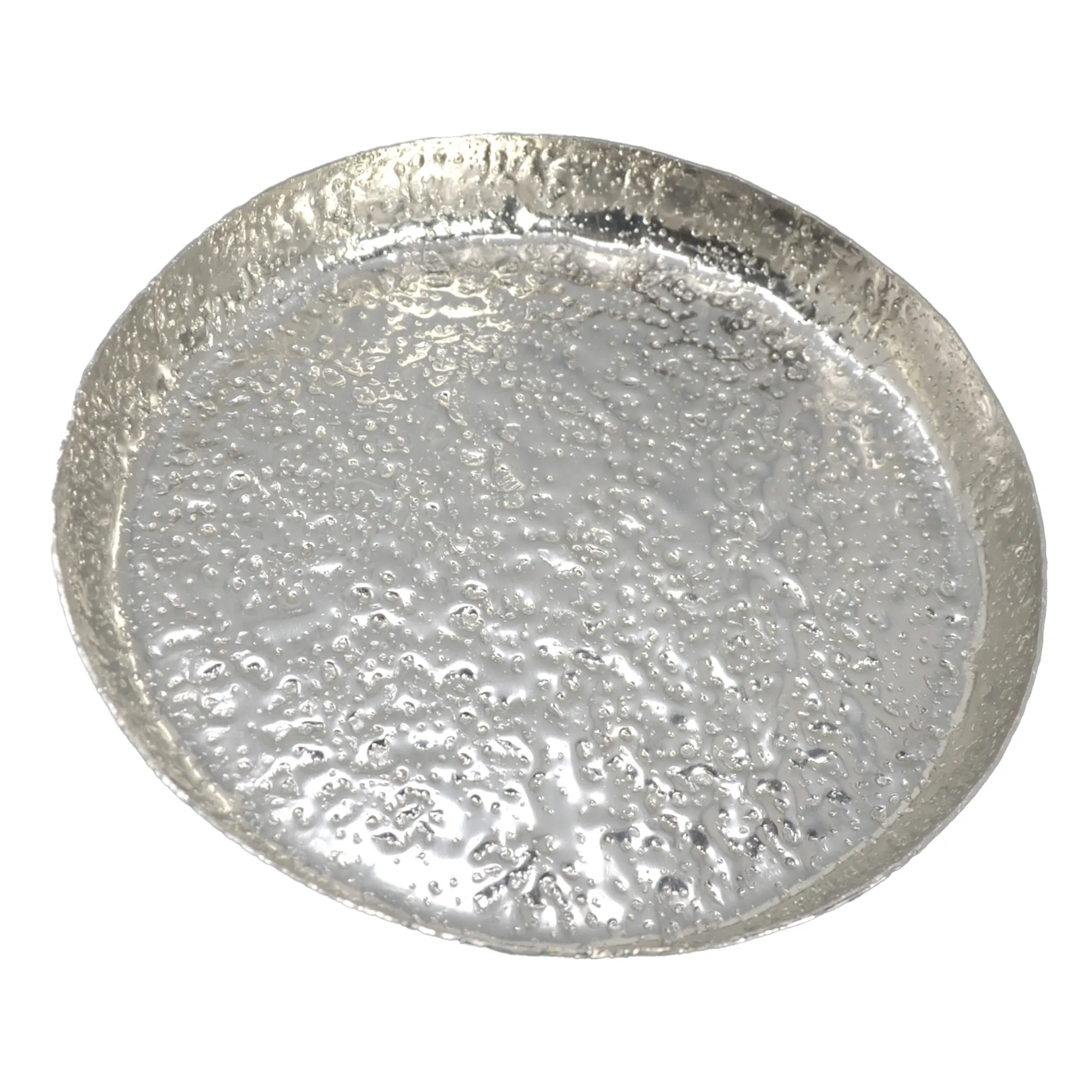 Deko-Teller Tablett Aluminium gehämmert Orientalisch Ø 41 cm