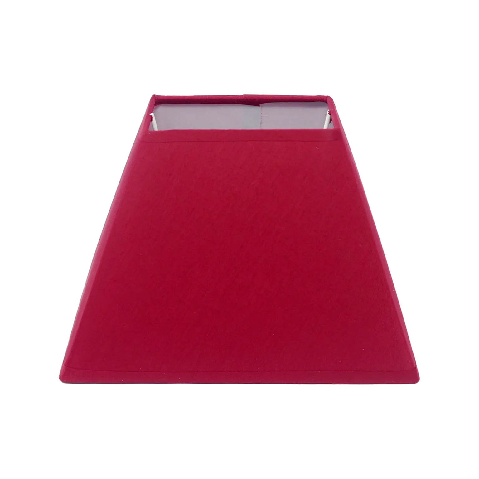 LampenschirmStoff E14 / E27 Fassung Rot Trapez H 17,5 cm