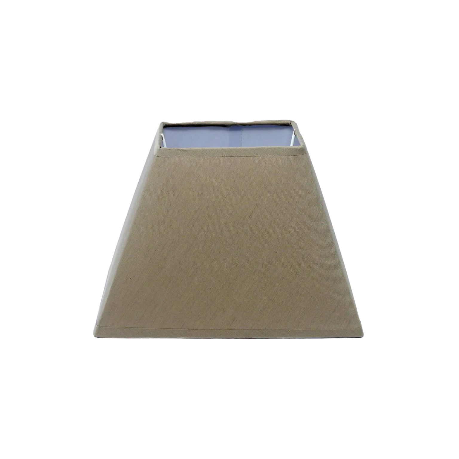 LampenschirmStoff E14 / E27 Fassung Sand Trapez H 16 cm