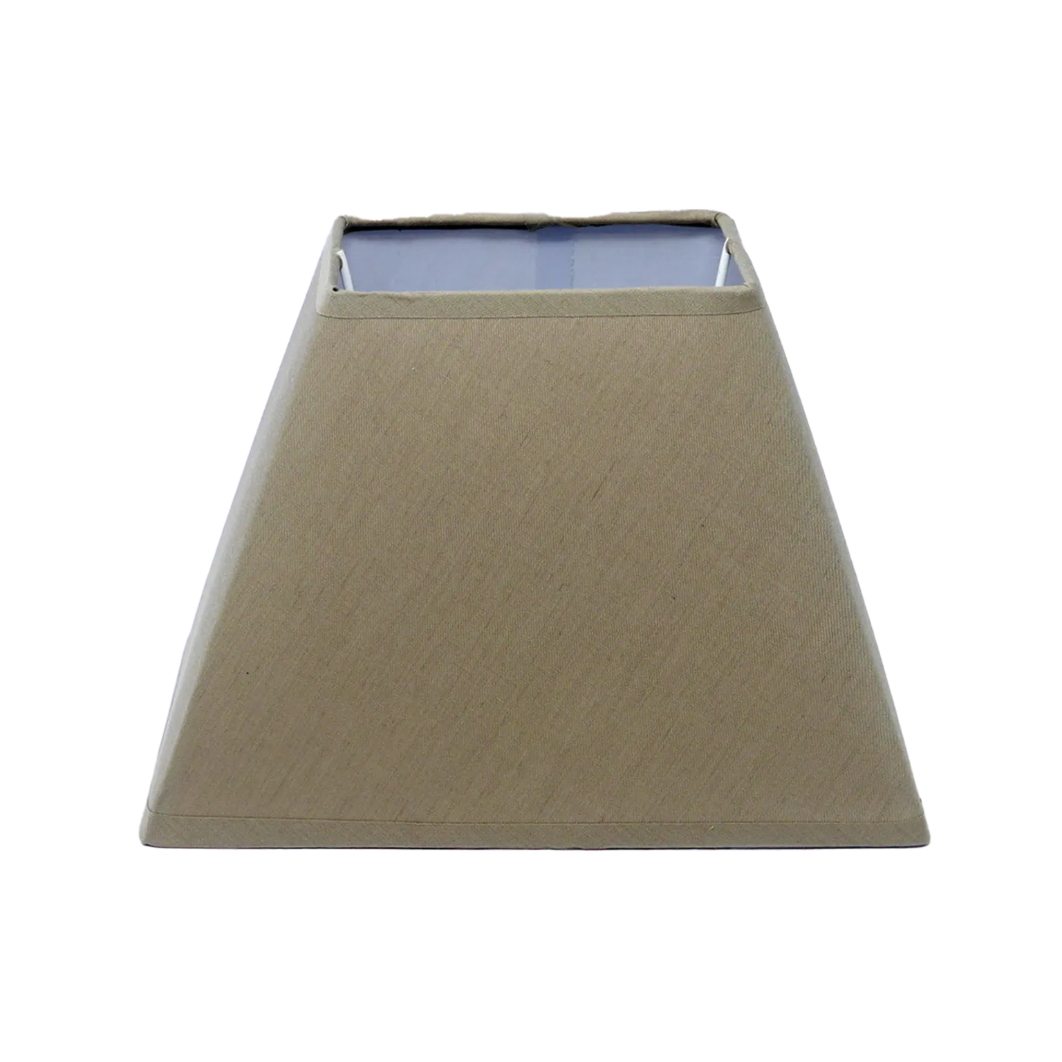 LampenschirmStoff E14 / E27 Fassung Sand Trapez H 17,5 cm