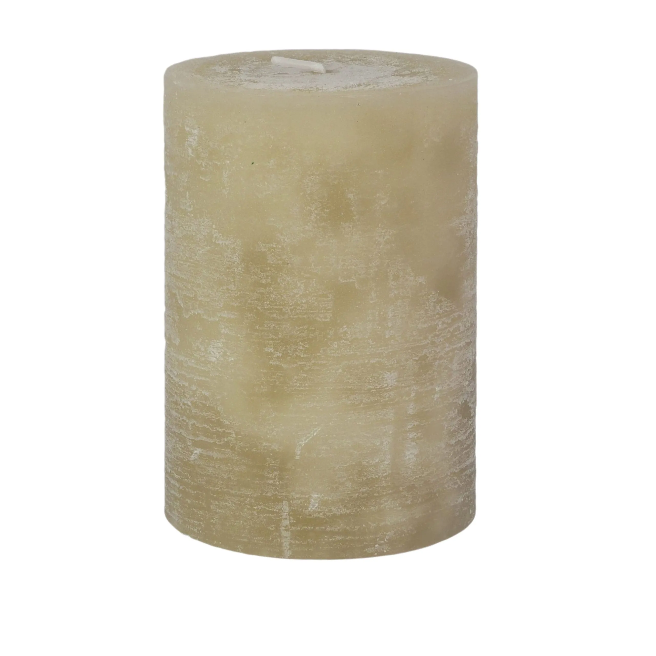 Stumpenkerze durchgefärbt leinen 10 x Ø 7 cm