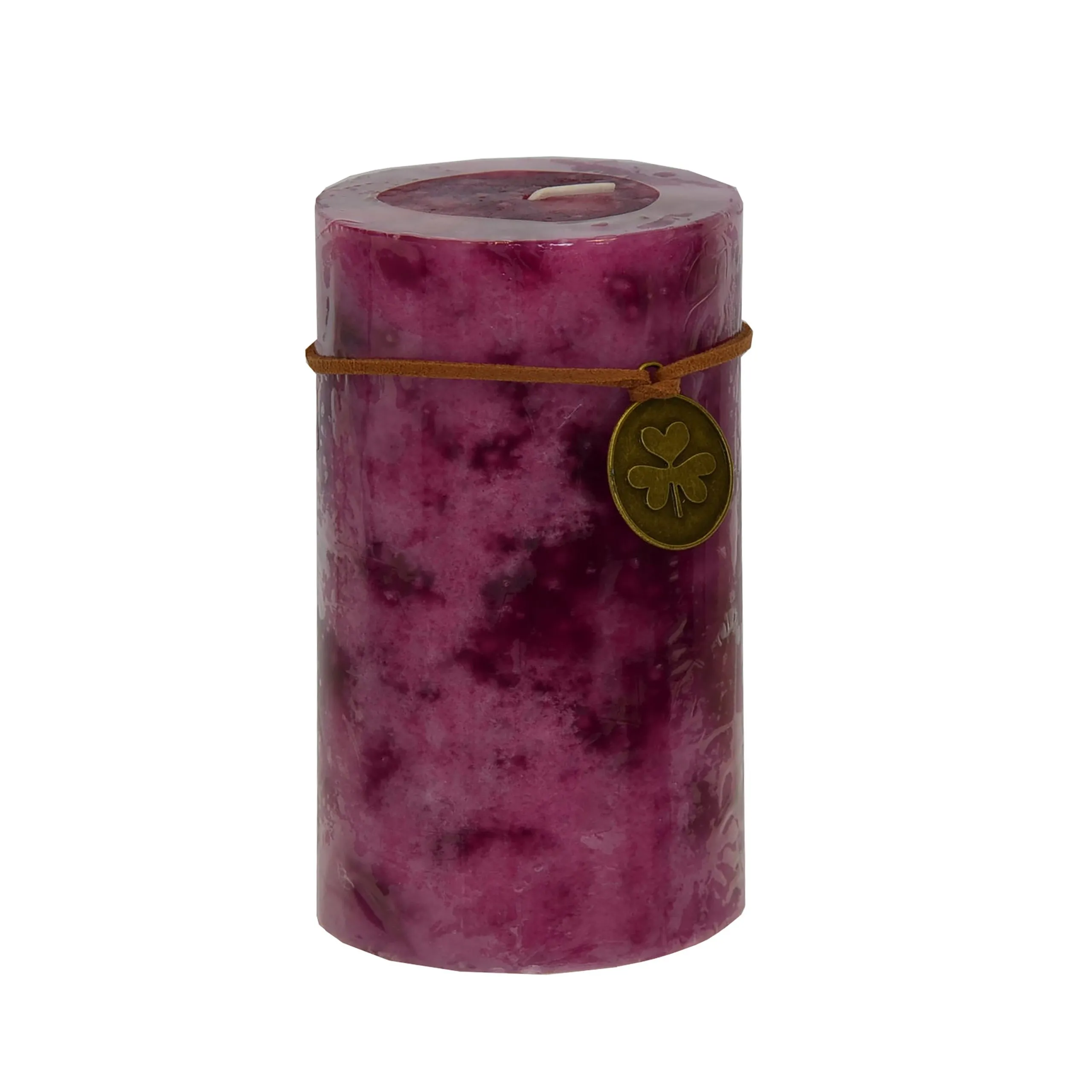 Stumpenkerze Trendkerze mauve durchgefärbt 13 x Ø 7 cm