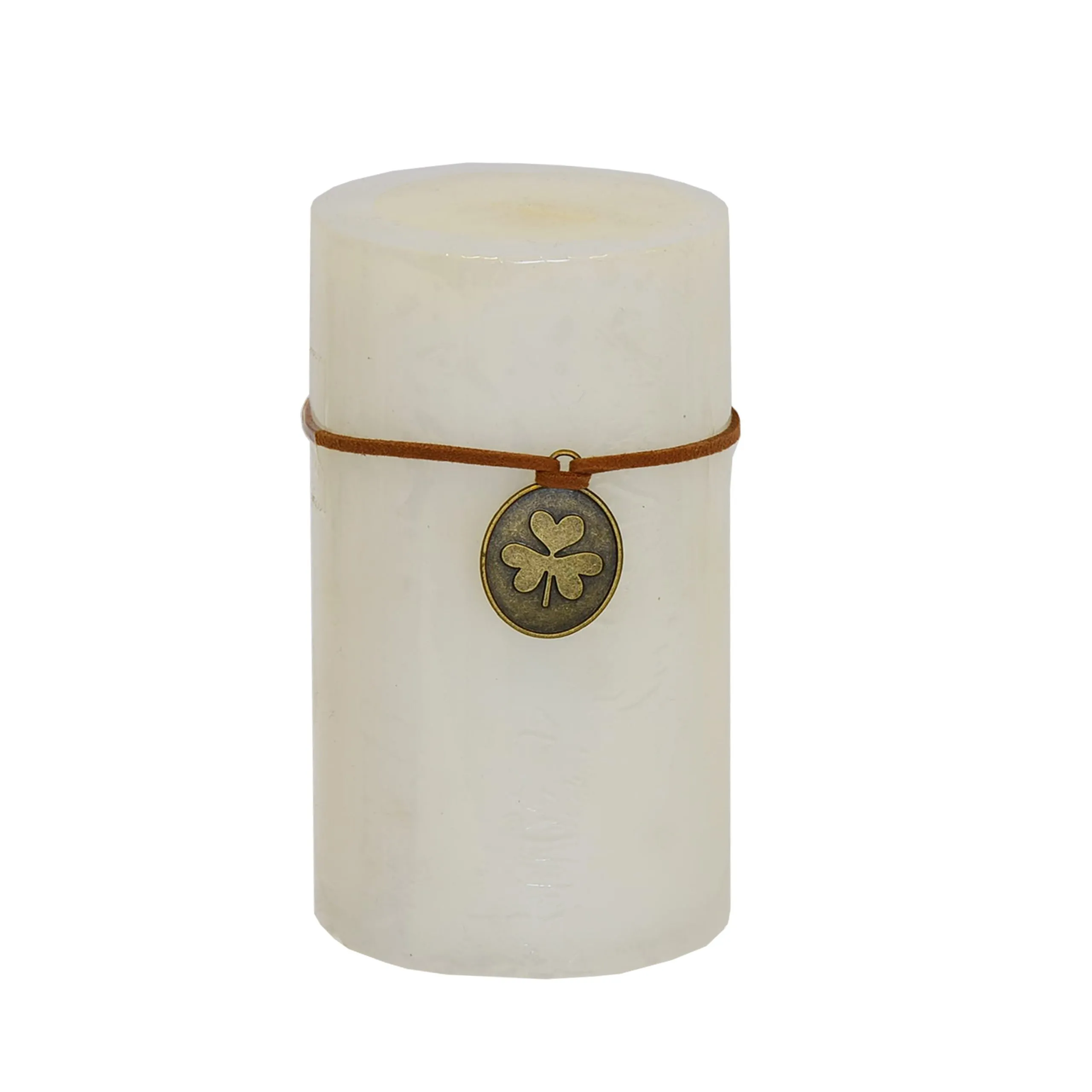 Stumpenkerze Trendkerze weiss durchgefärbt 13 x Ø 7 cm