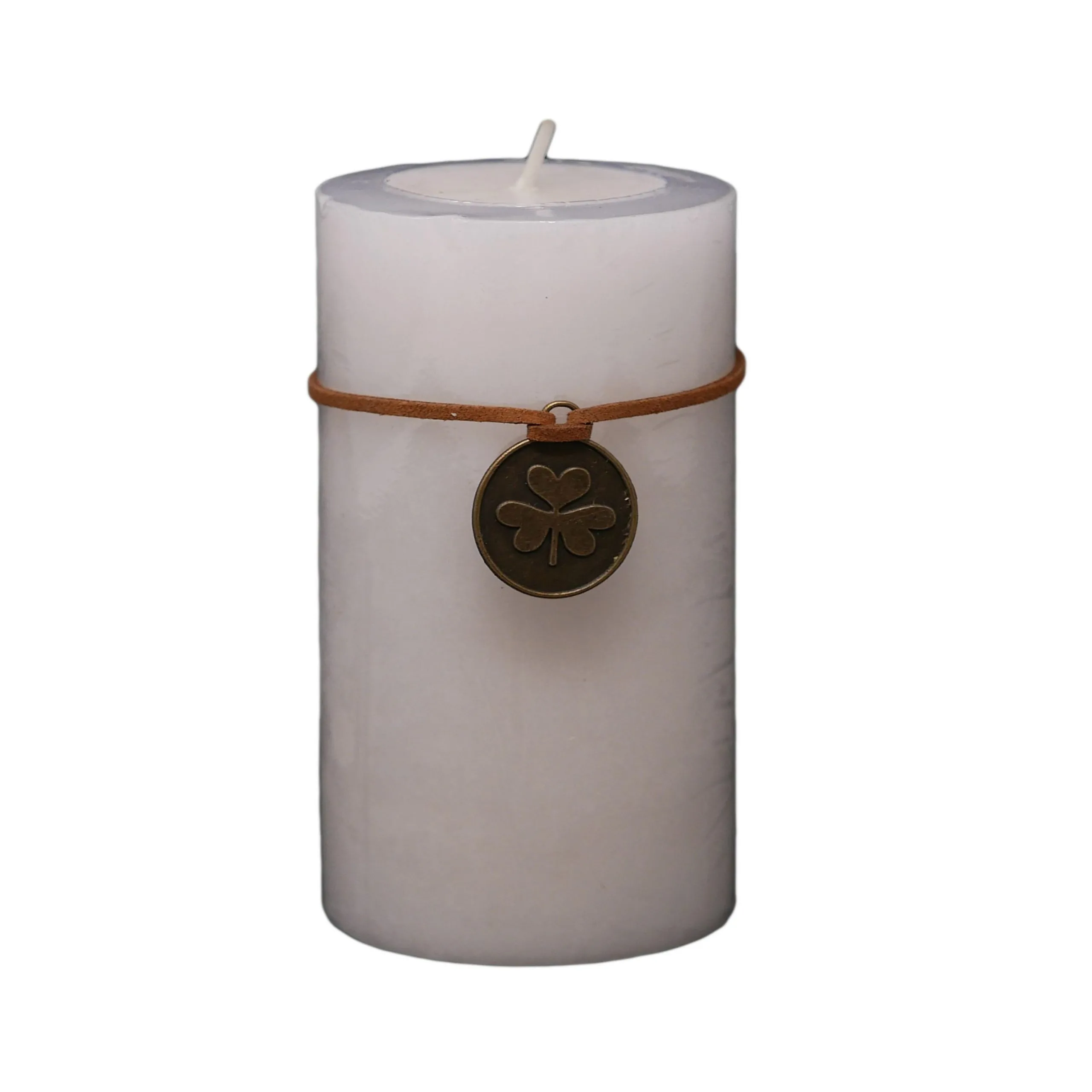 Stumpenkerze Trendkerze wollweiss durchgefärbt 13 x Ø 7 cm