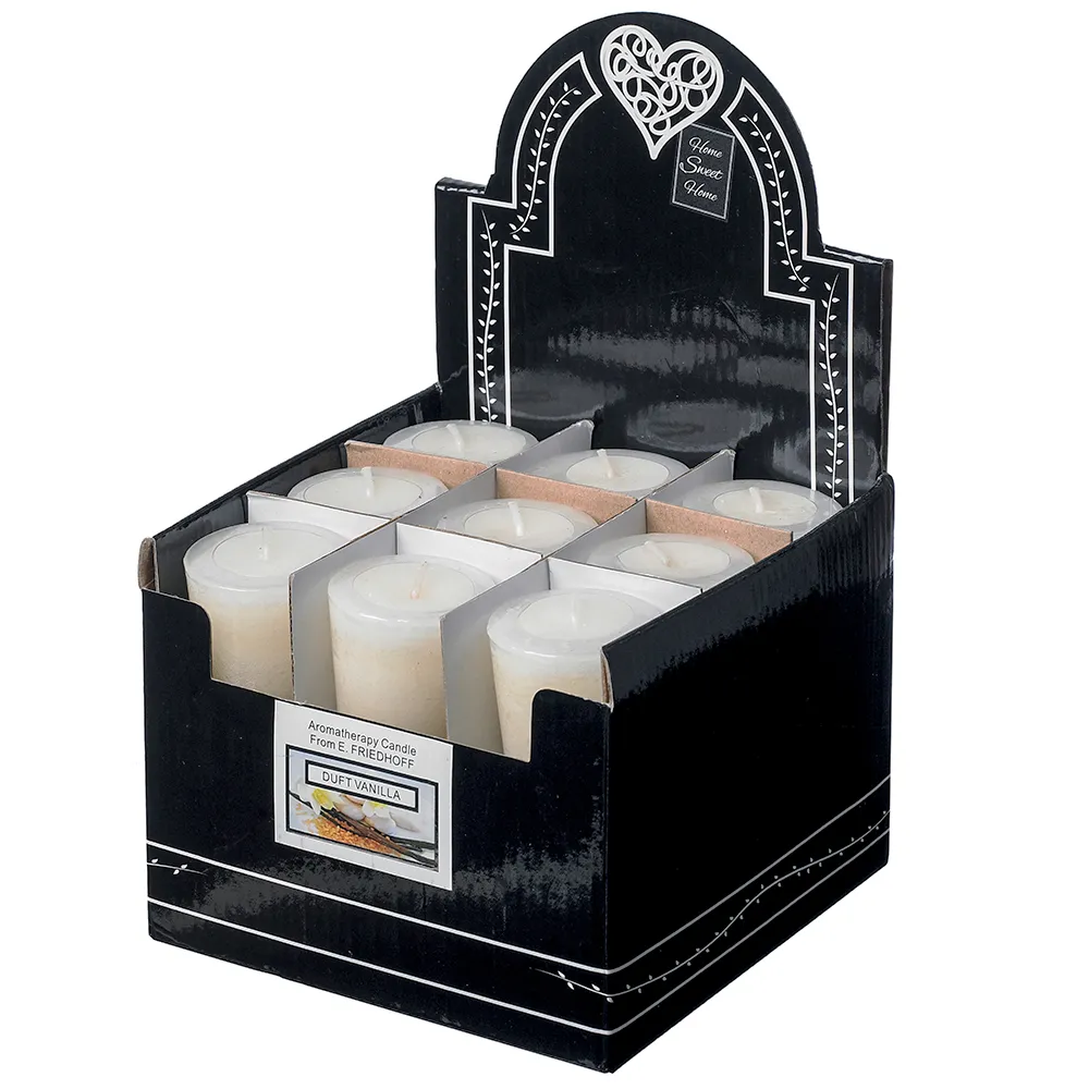 Votiv - Duftkerze 18er Karton intensiv duftend Vanille