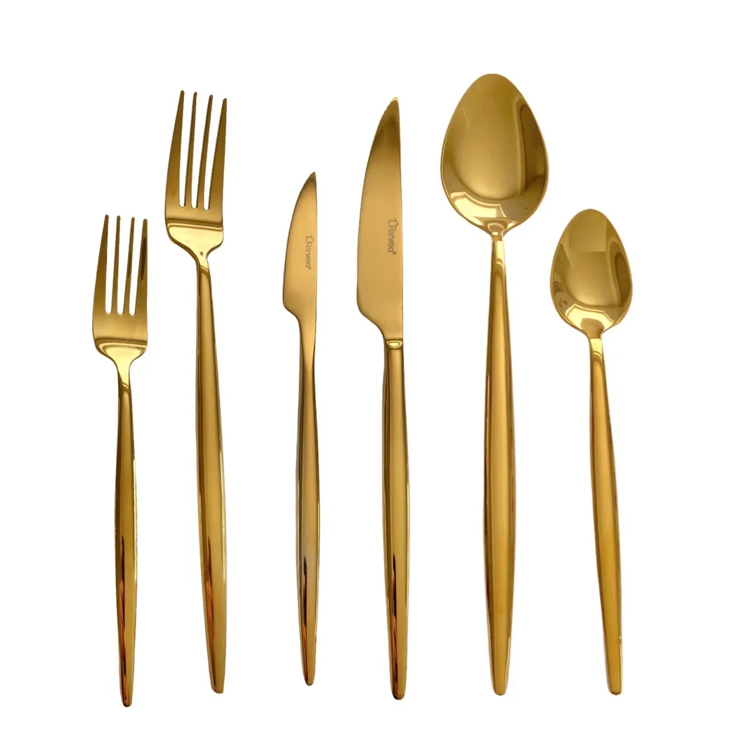 Premium Besteckset SARA GOLD 36-teilig 6-Personen-Set Edelstahl
