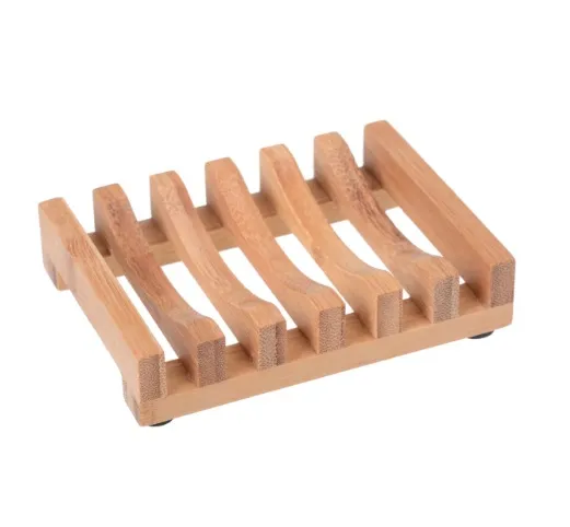 Seifenablage Seifenschale Bambusholz rechteckig