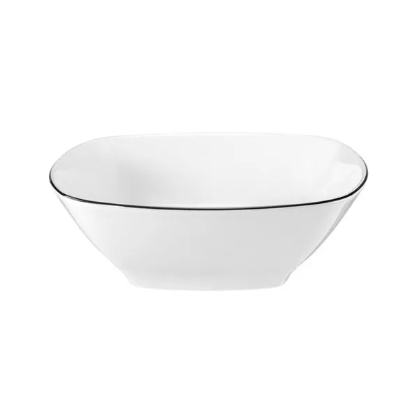 Seltmann Weiden Dessertschale Lido Black Line Weiß Eckig (15cm)