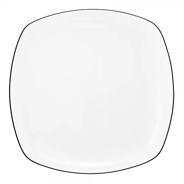 Seltmann Weiden Frühstücksteller Lido Black Line Weiß Eckig (20cm)