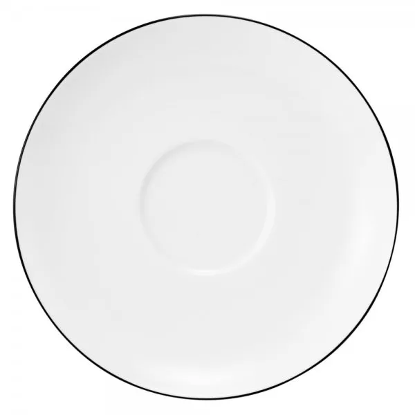 Seltmann Weiden Milchkaffeeuntertasse Lido Black Line (16cm)