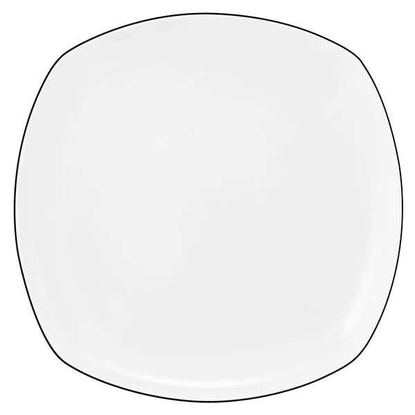 Seltmann Weiden Speiseteller Lido Black Line Weiß Eckig (26cm)