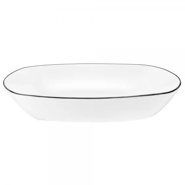 Seltmann Weiden Suppeteller Lido Black Line Weiß Eckig (21cm)