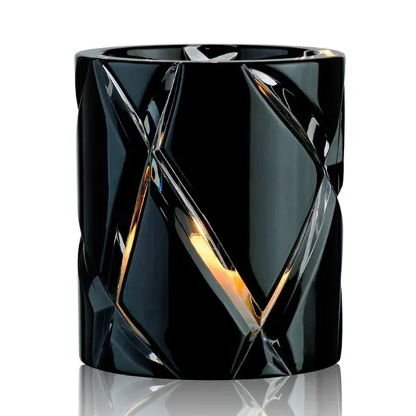 Skogsberg and Smart Windlicht Vase Crystal Black (9cm)