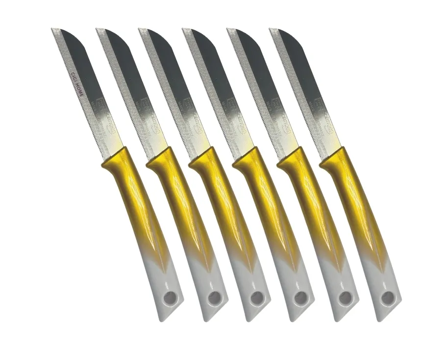 SOLINGEN Messer Obstmesser 6er Set Weiß-GOLD