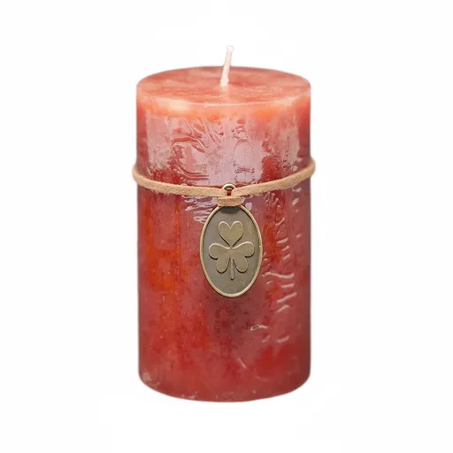 Stumpenkerze Trendkerze rubin durchgefärbt 13 x Ø 7 cm