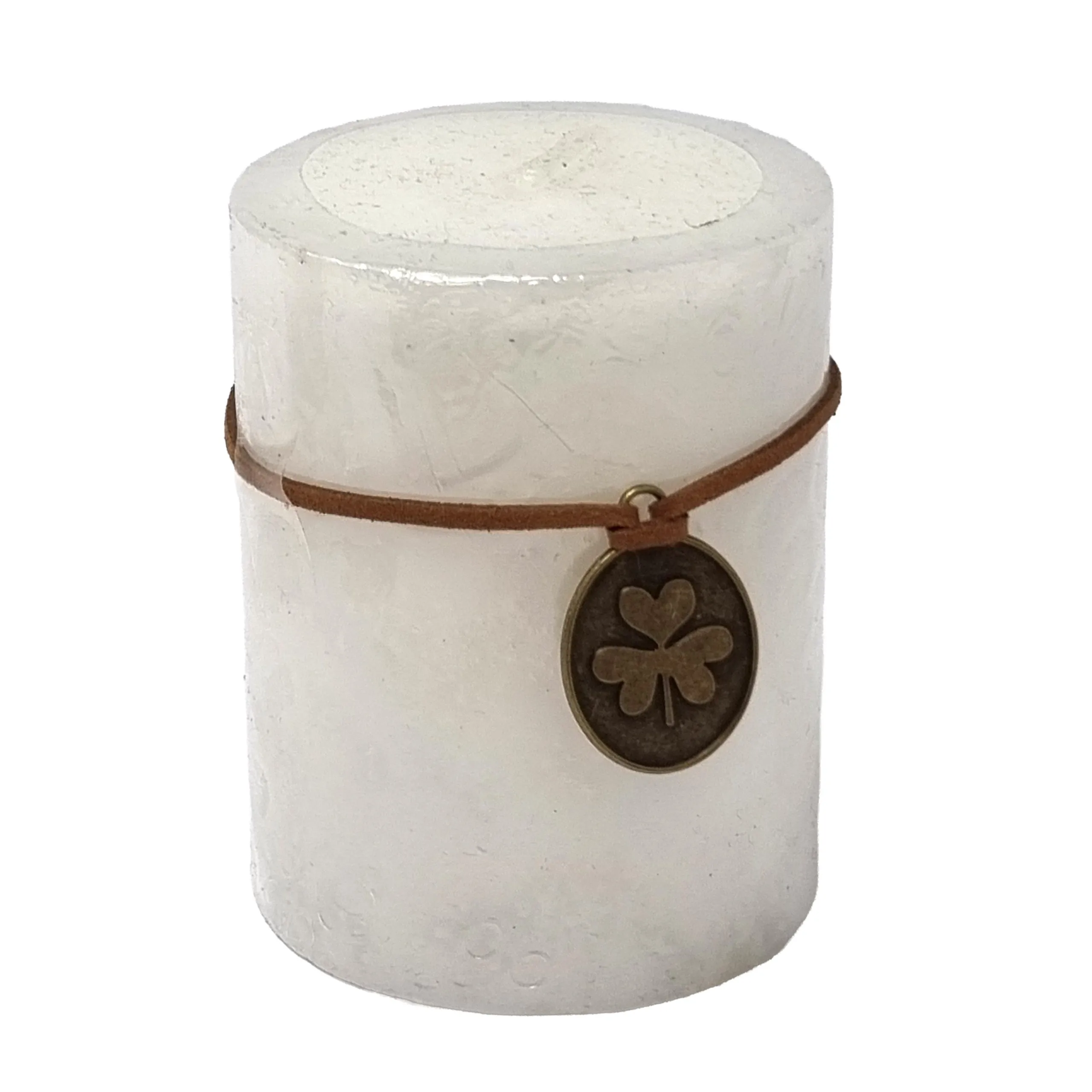 Stumpenkerze Trendkerze pure white durchgefärbt 9 x Ø 7 cm