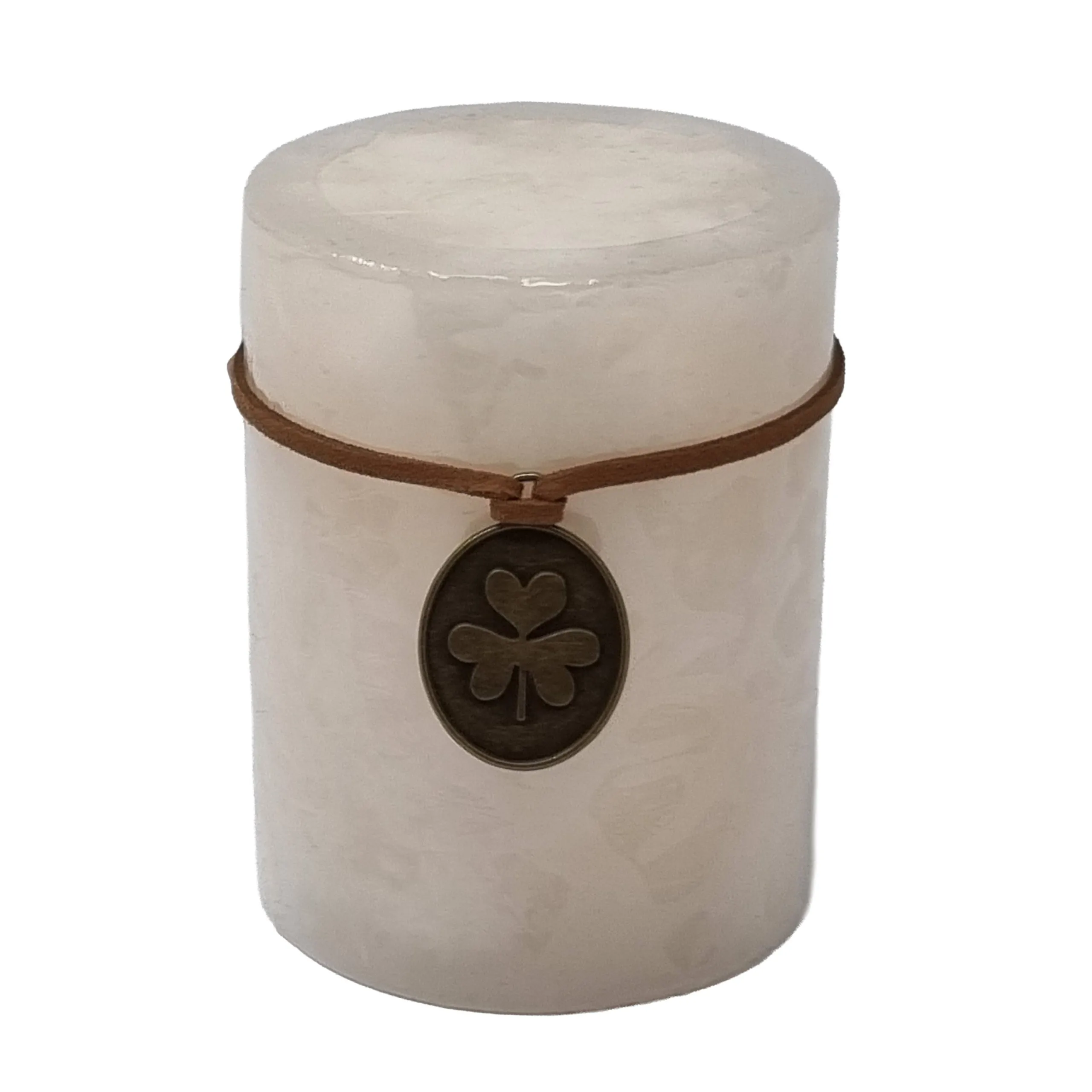 Stumpenkerze Trendkerze wollweiss durchgefärbt 9 x Ø 7 cm