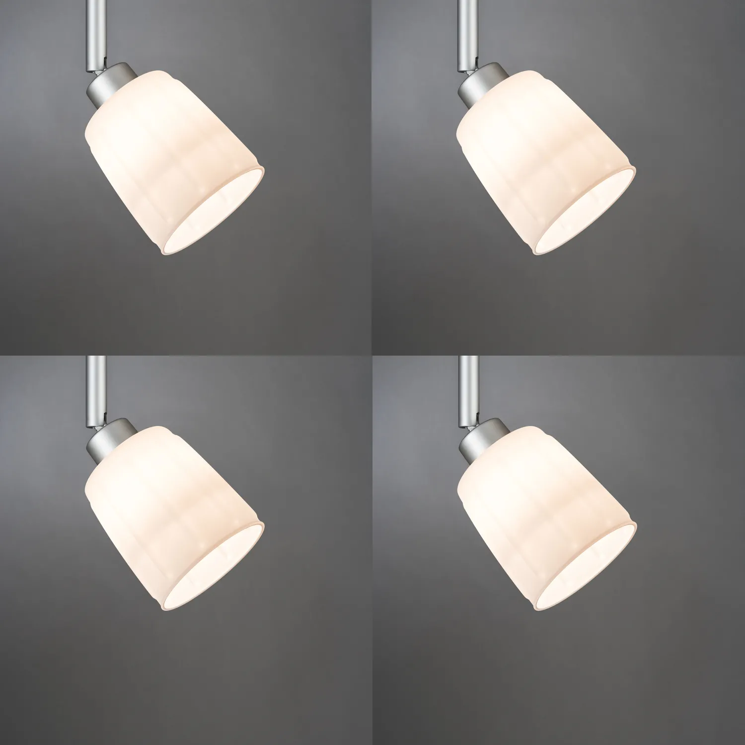 4 x Paulmann Lampenschirm Öffnung ca. 3,3 cm Turno Weiß Satin Glas Ersatzglas, Schirm, Ersatzschirm