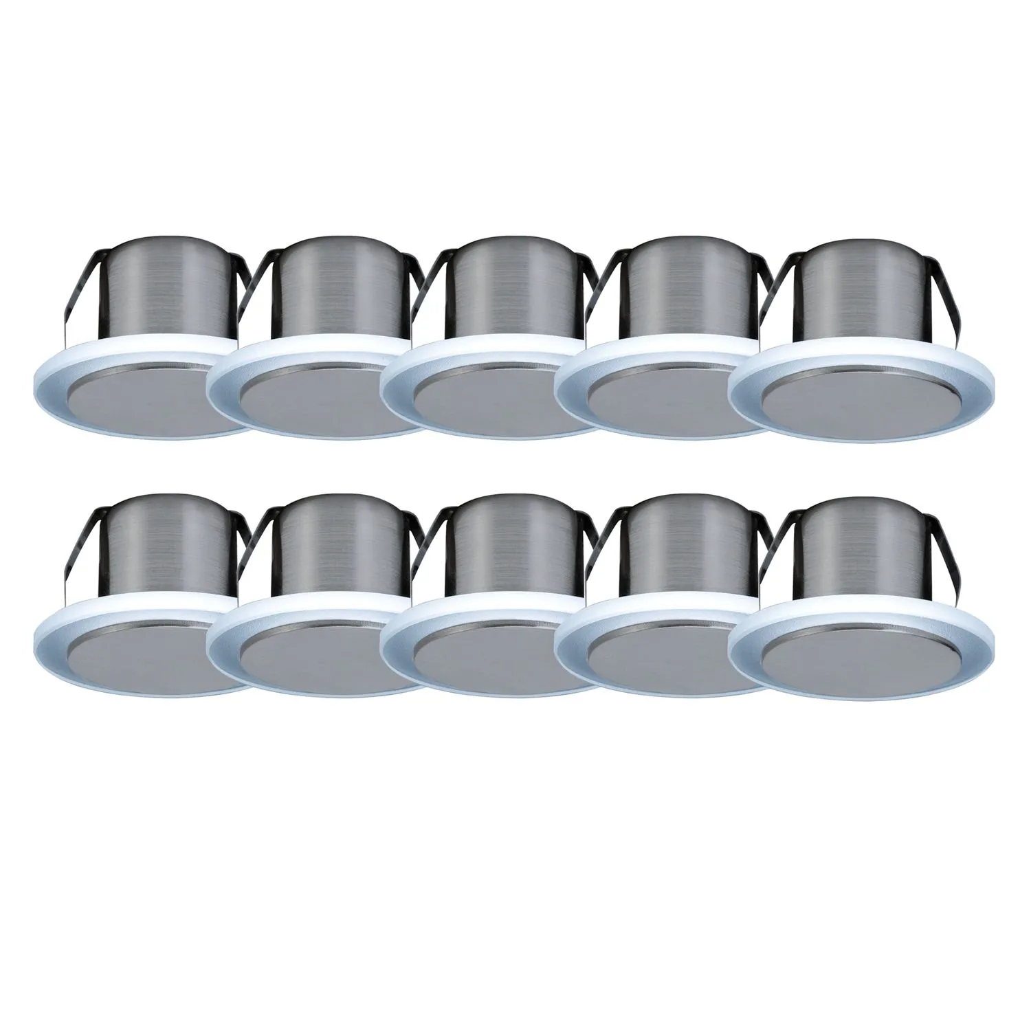 Paulmann Star Einbauleuchten Set LED Saturn 10x0,16W 12VA 35mm Satin Metall/Kunststoff