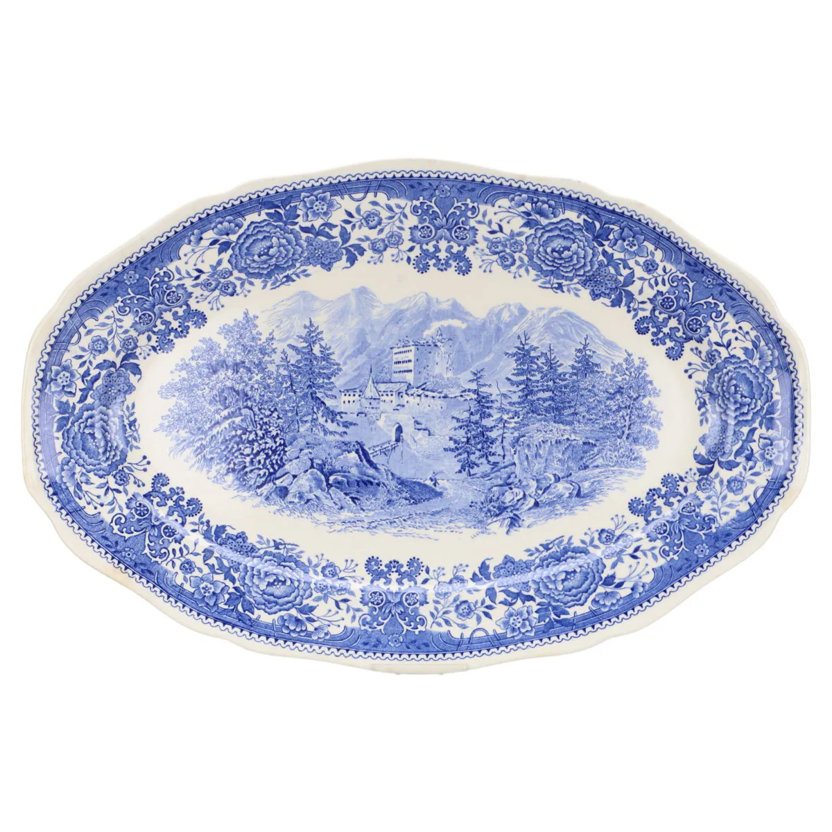 Fleischplatte mittelgroß - Villeroy & Boch Burgenland blau