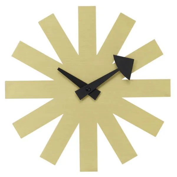 Vitra Wanduhr Asterisk Clock Messing