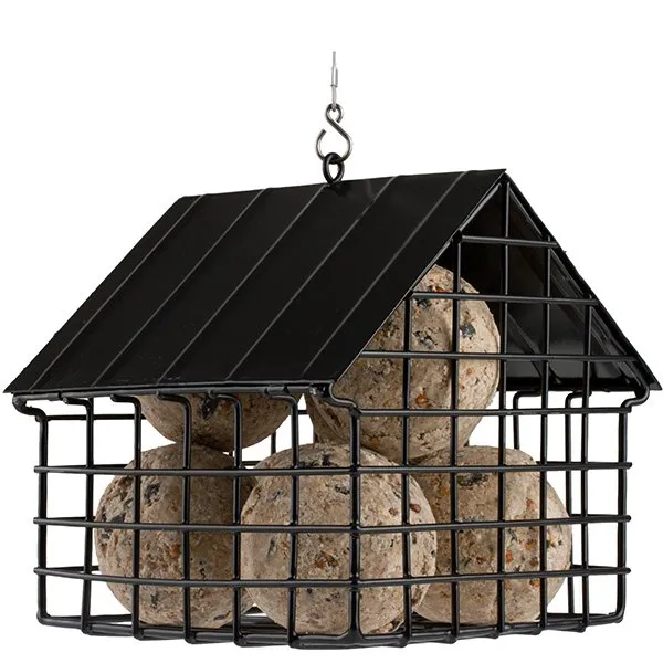 Wildlife Garden Meisenknödel-Futterspender-Häuschen Schwarz