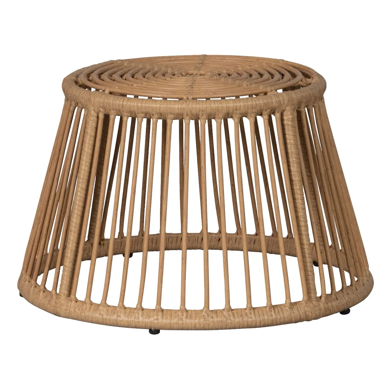 ALATNA - Niedriger Tisch aus natürlicher Weide