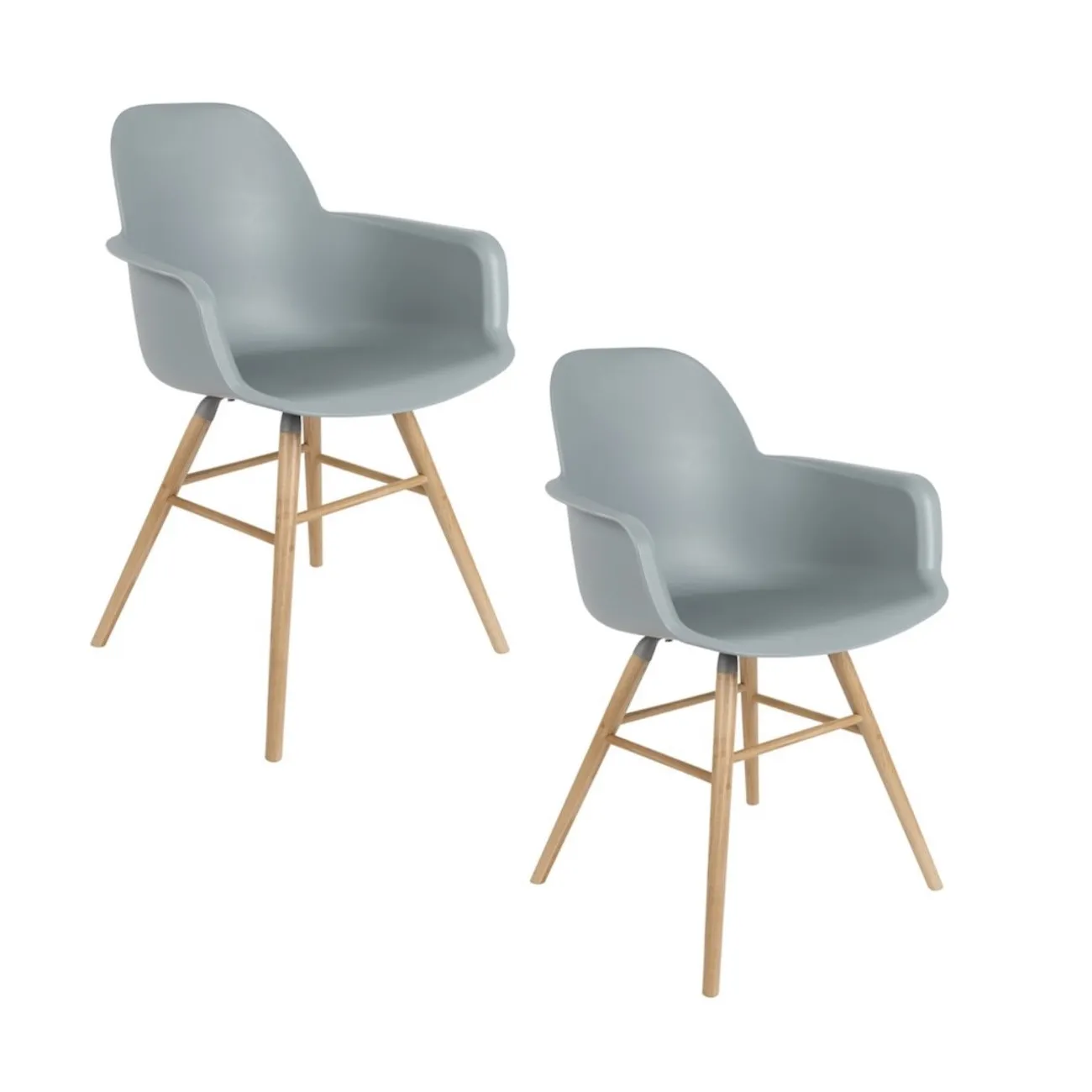 ALBERT KUIP - 2er-Set Tischsessel grau