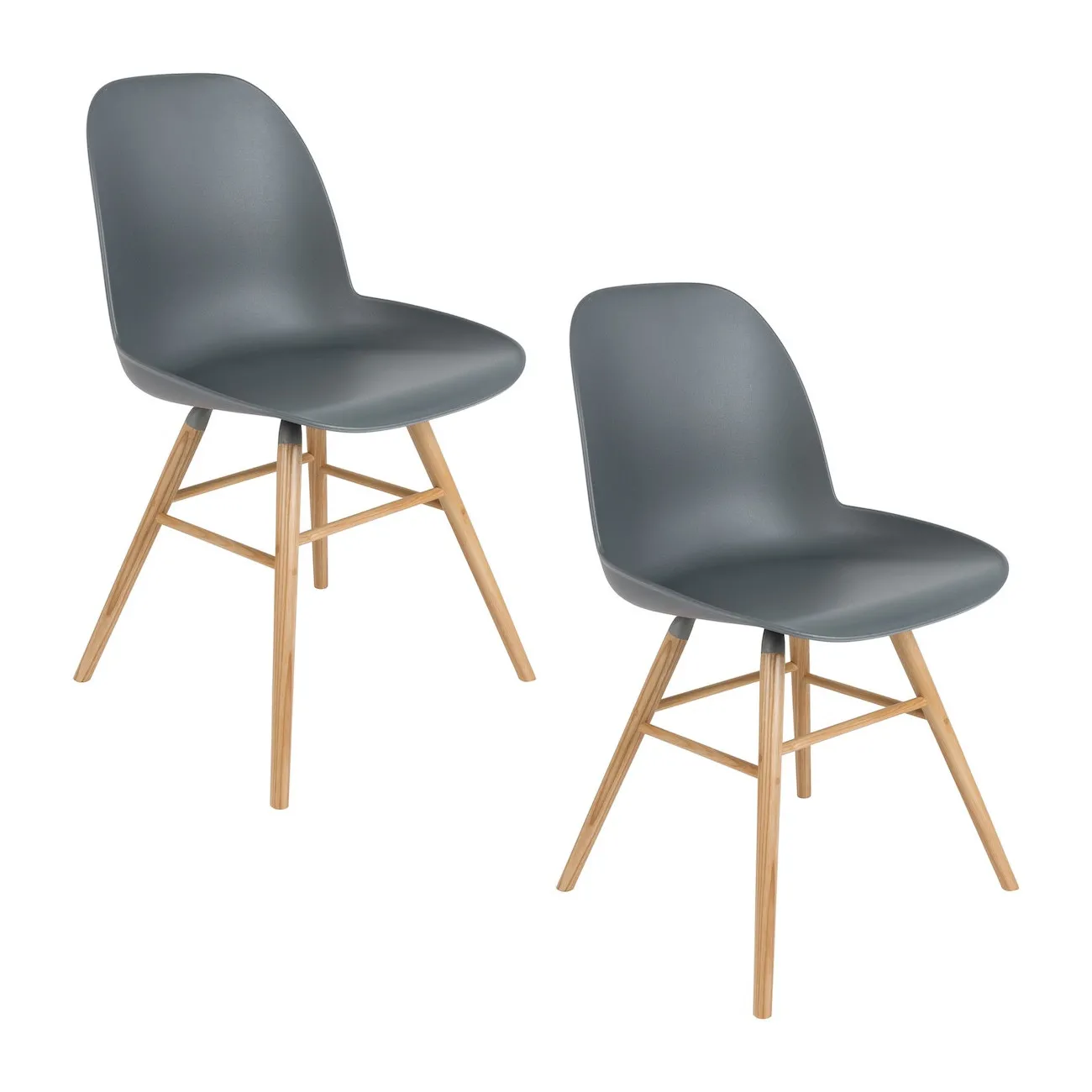 ALBERT KUIP - 2er-Set Tischstühle dunkelgrau