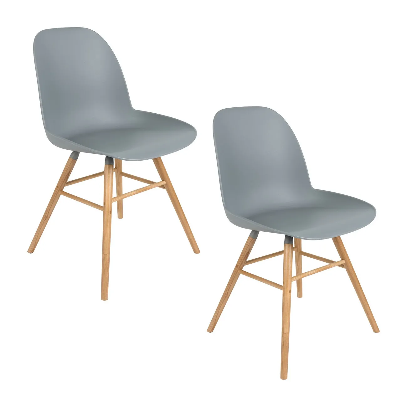 ALBERT KUIP - 2er-Set Tischstühle hellgrau