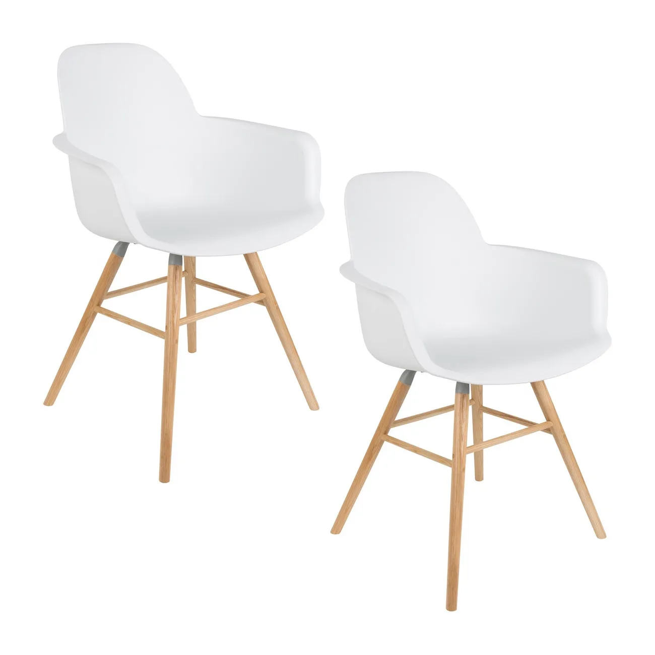 ALBERT KUIP - 2er-Set weiße Tischsessel