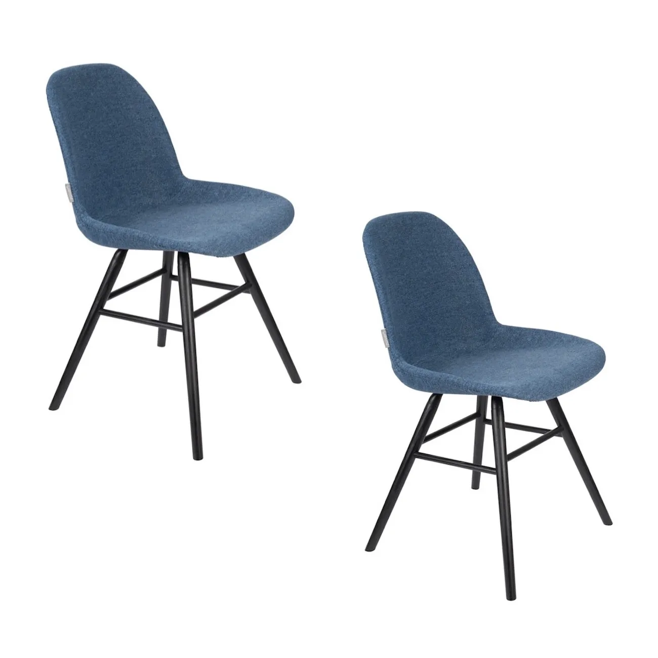 ALBERT KUIP SOFT - 2er Set Designerstühle Stoff blau