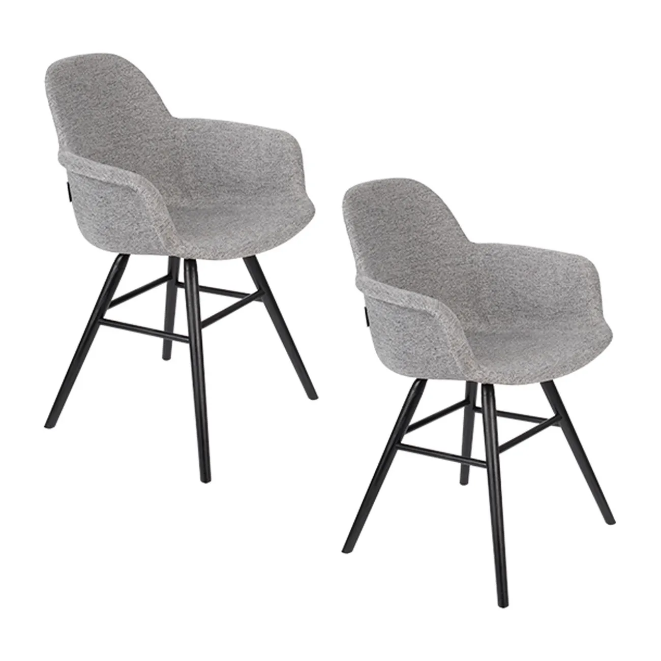 ALBERT KUIP SOFT - 2er-Set Tischsessel hellgrau