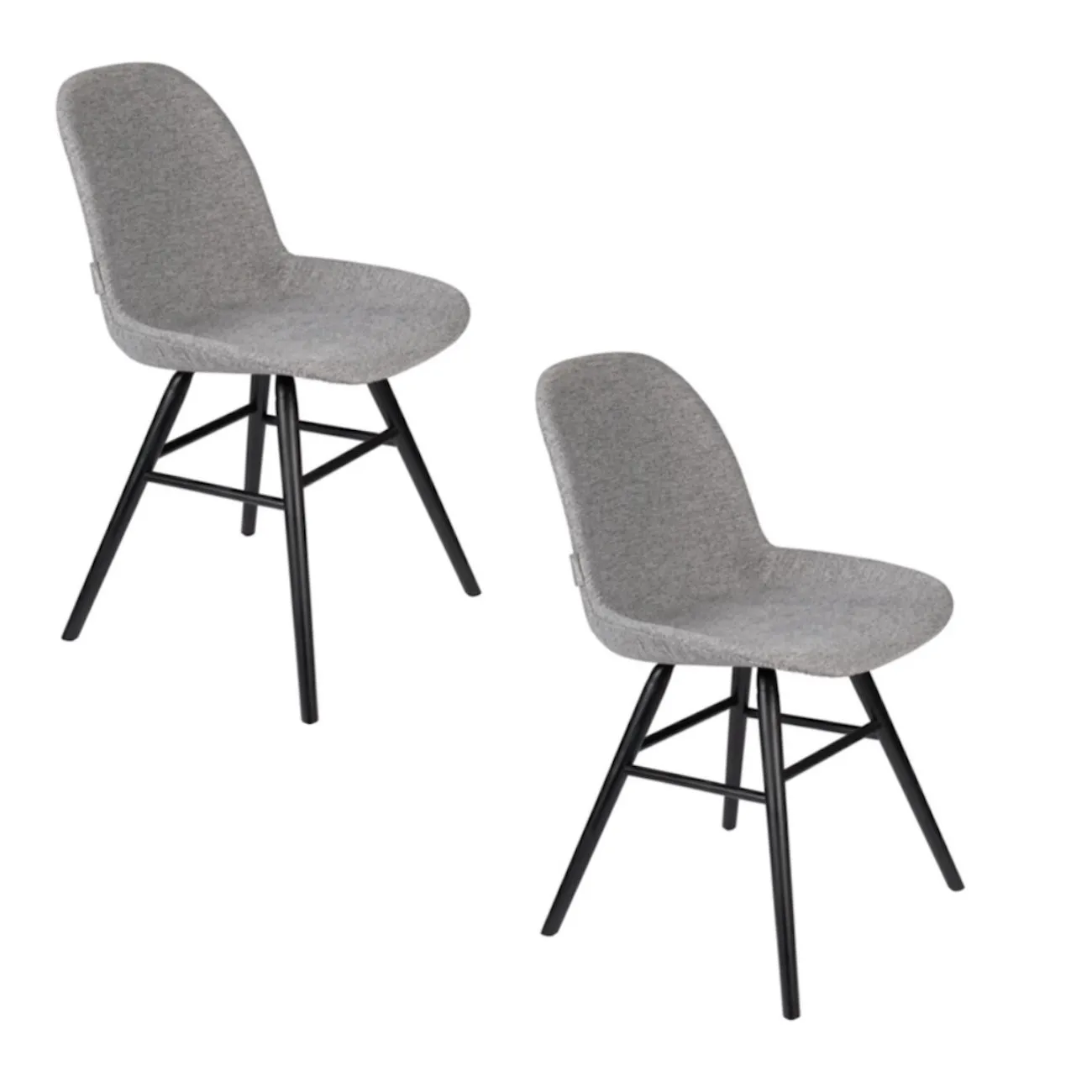 ALBERT KUIP SOFT - Satz von 2 Stühlen Stoff grau