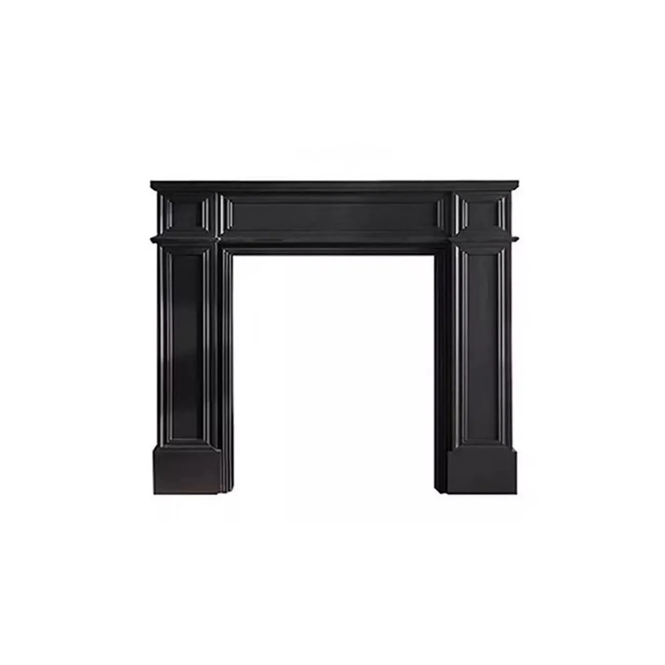 ALICE - Kaminmantel aus Holz schwarz L100