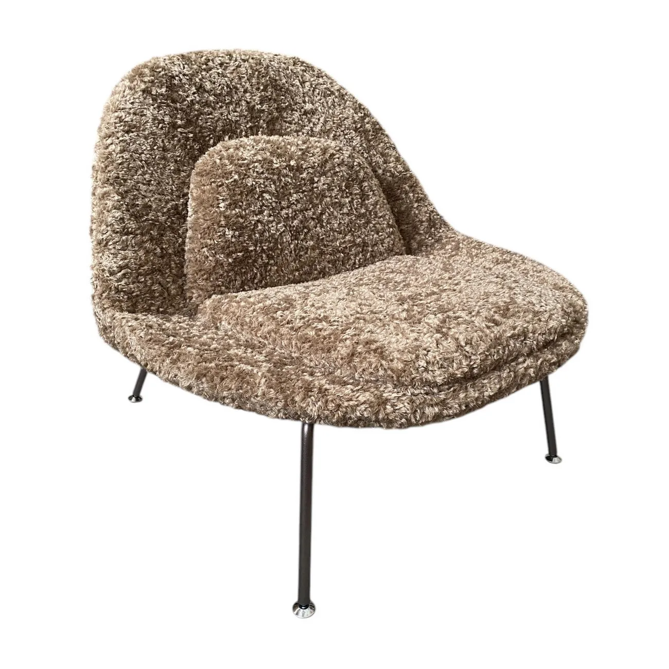 ASPEN - Sessel in Pelzoptik braun