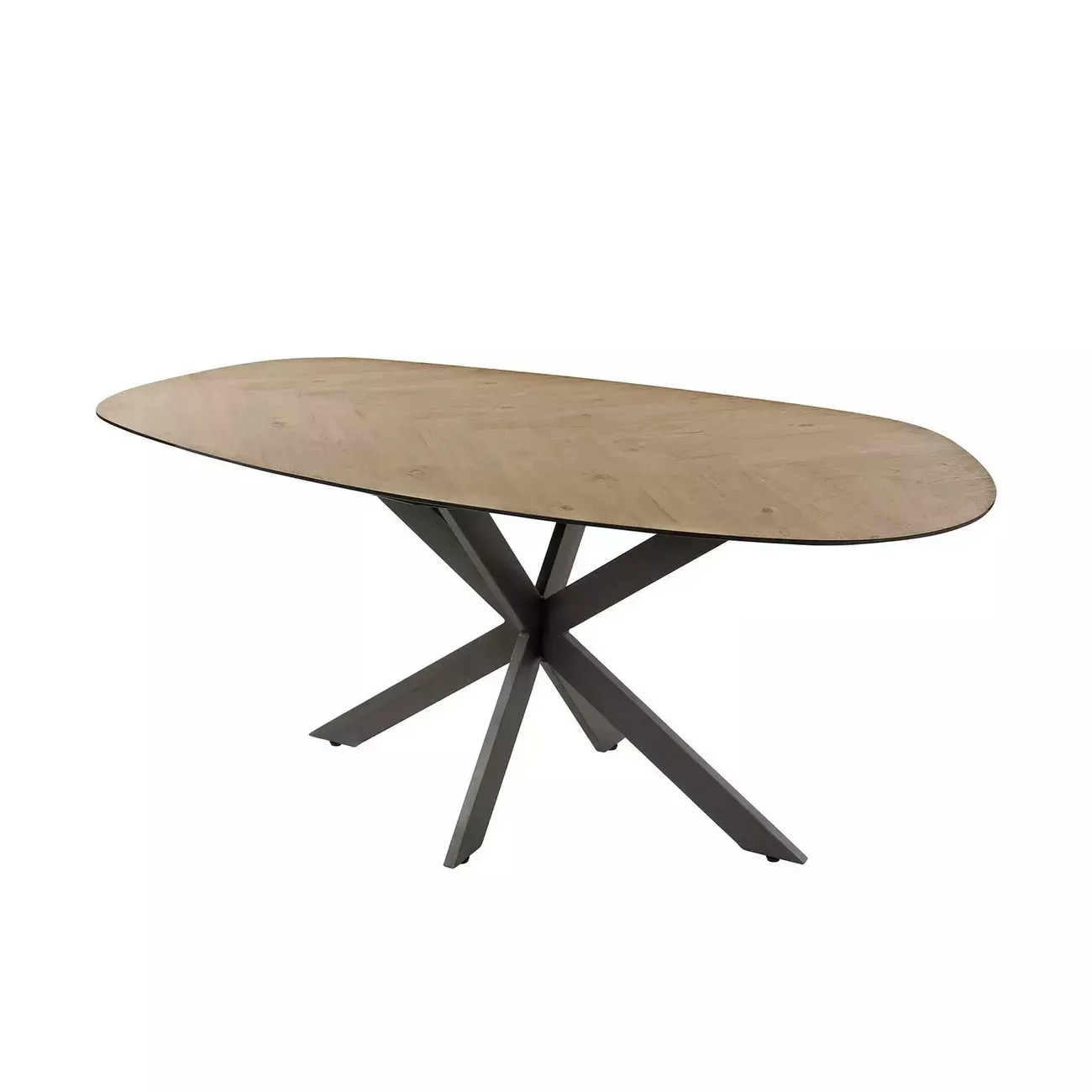 ASYMETRIE - Esstisch aus hellem Holzfurnier, L180