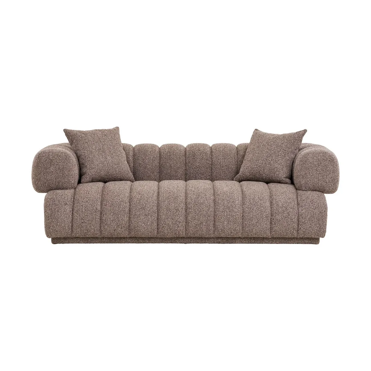 AURORA - 3-Sitzer-Sofa aus braunem Stoff L226