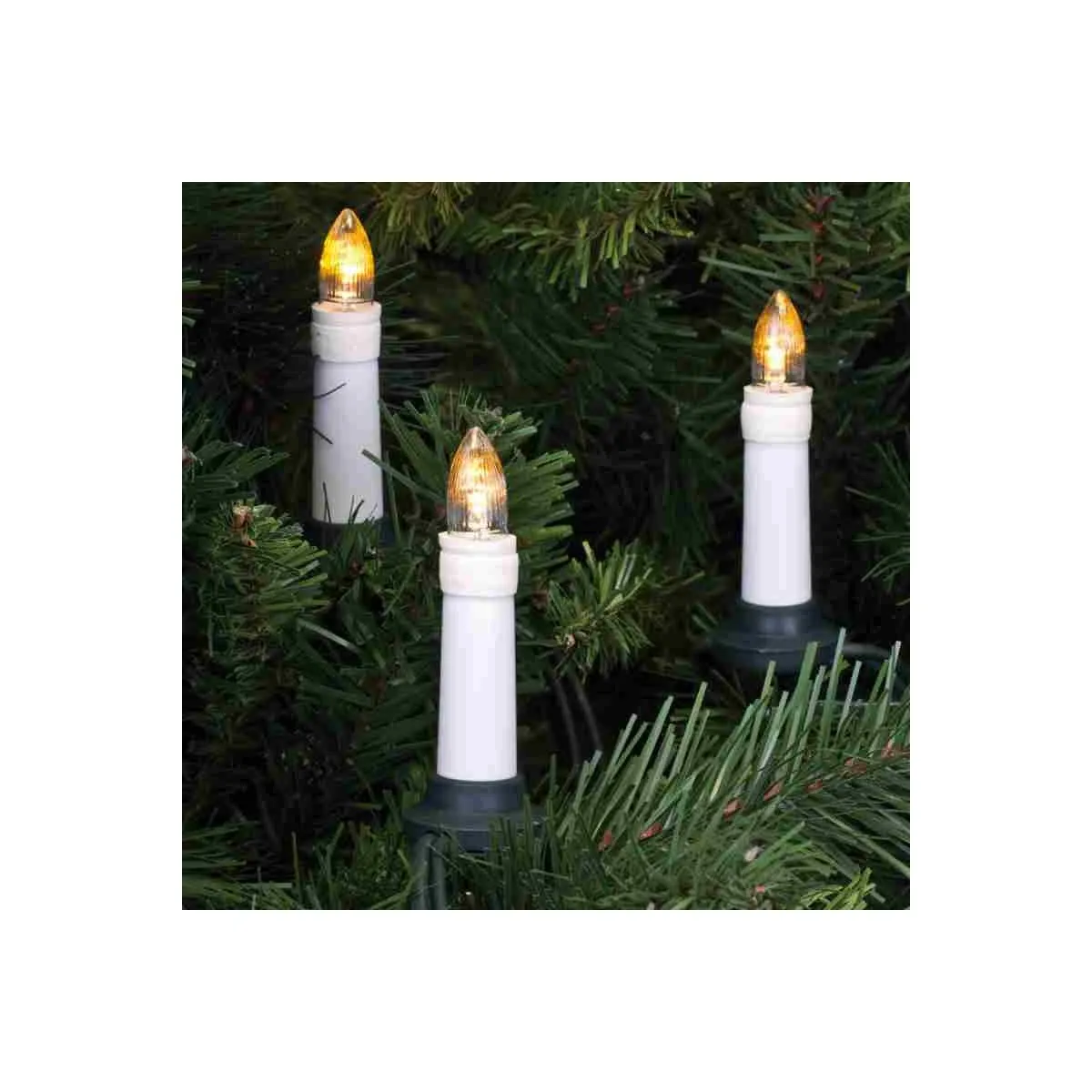 Außen LED Lichterkette Weihnachtsbaum 25 Kerzen weiß