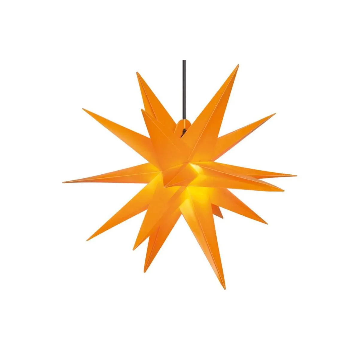 Außen Weihnachtsstern 18 Zacken Kunststoff gelb Ø=55cm IP44