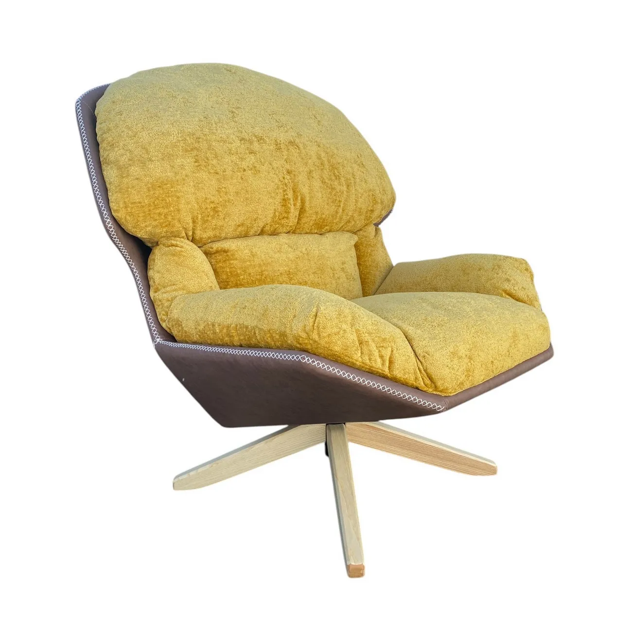 AUSTRAL - Origineller Sessel in Gelb und Braun