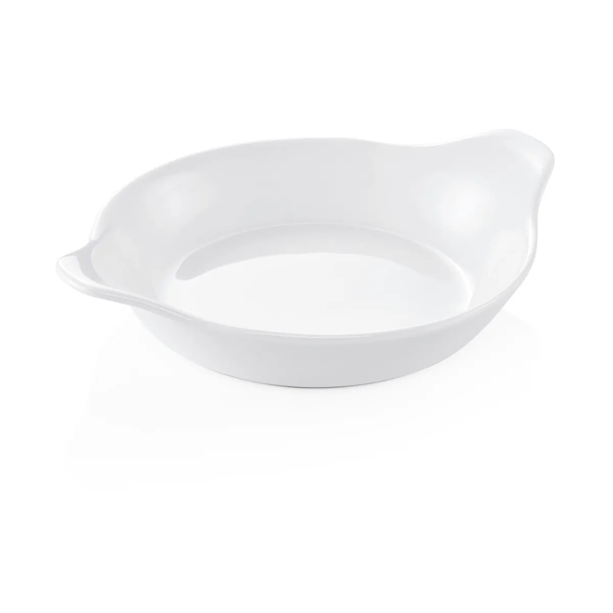 Backform rund Ø 17,5 x 3,5 cm, weiß, Porzellan, 6 Stück