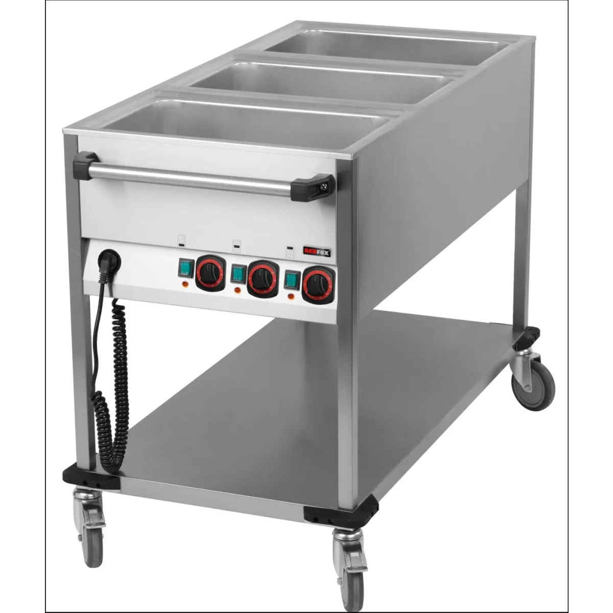 Bain-Marie-Wagen, 3 Becken 1/1 GN
