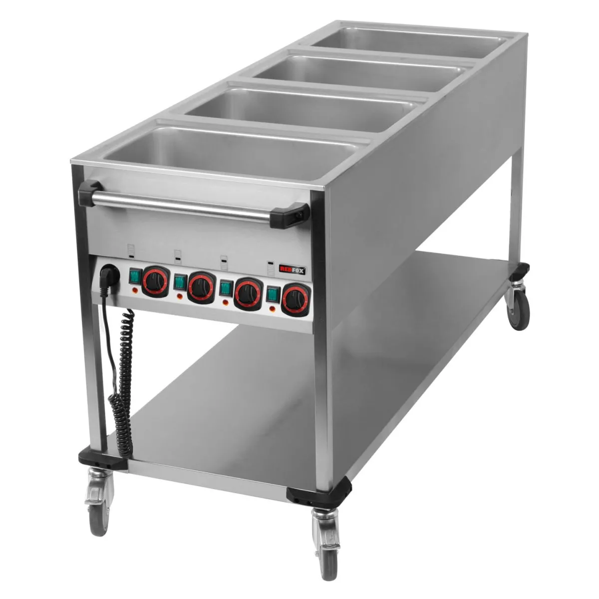 Bain-Marie-Wagen 4 Becken 1/1 GN