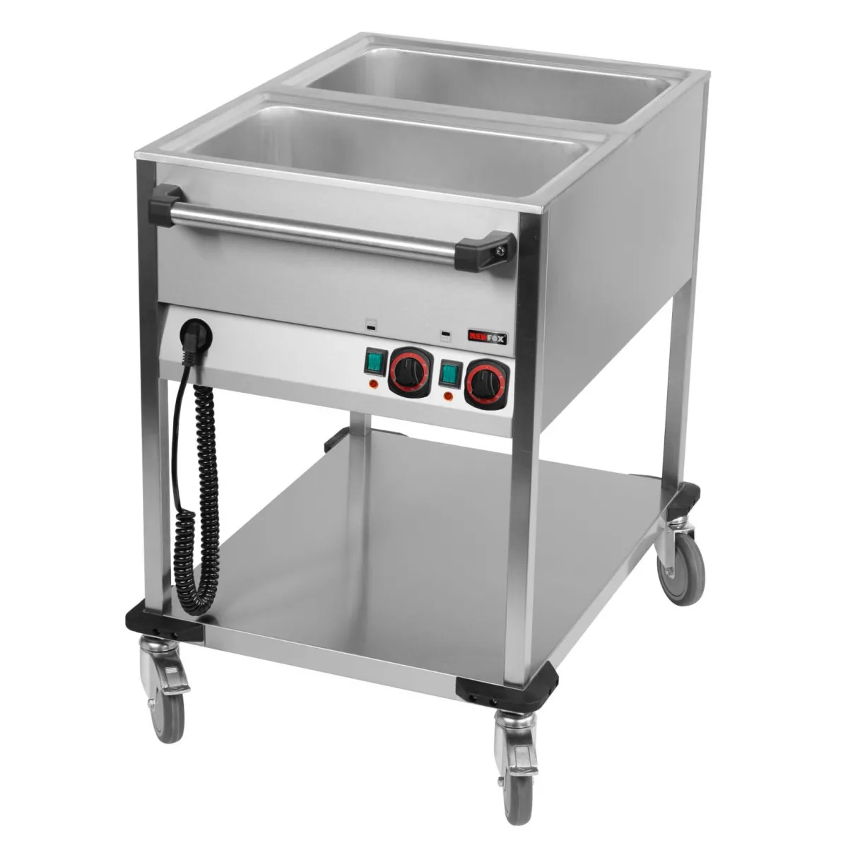 Bain-Marie-Wagen, 2 Becken 1/1 GN