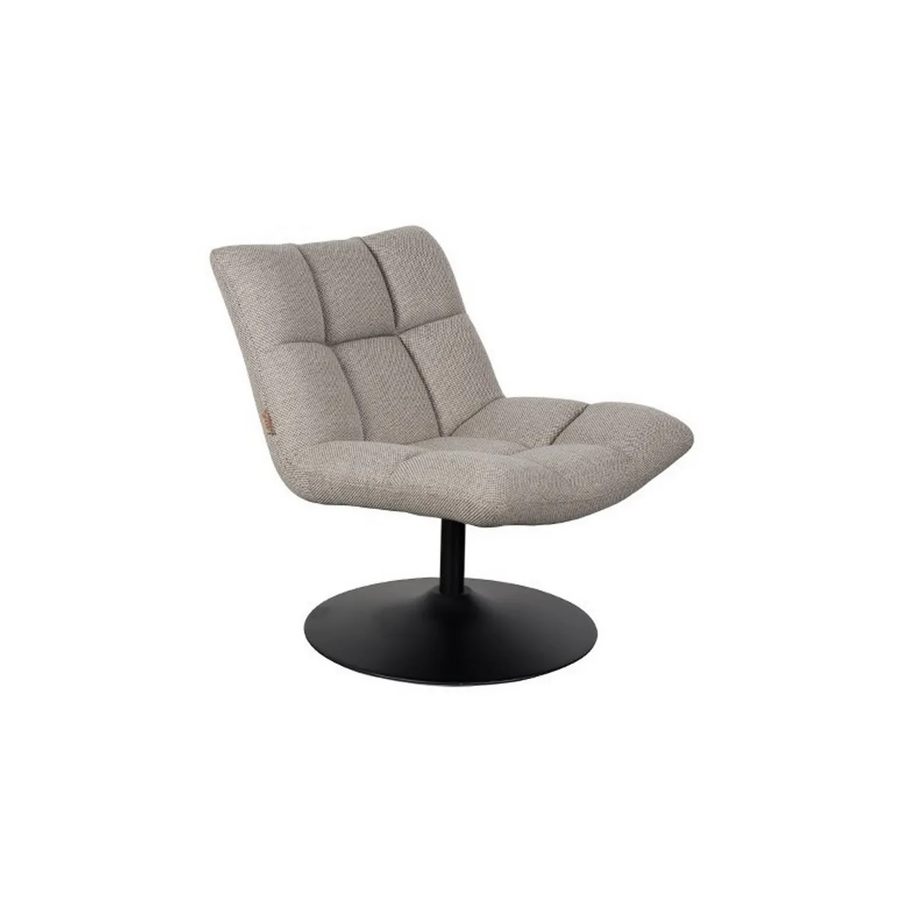 BAR - Drehbarer Design-Sessel aus Stoff, hellgrau