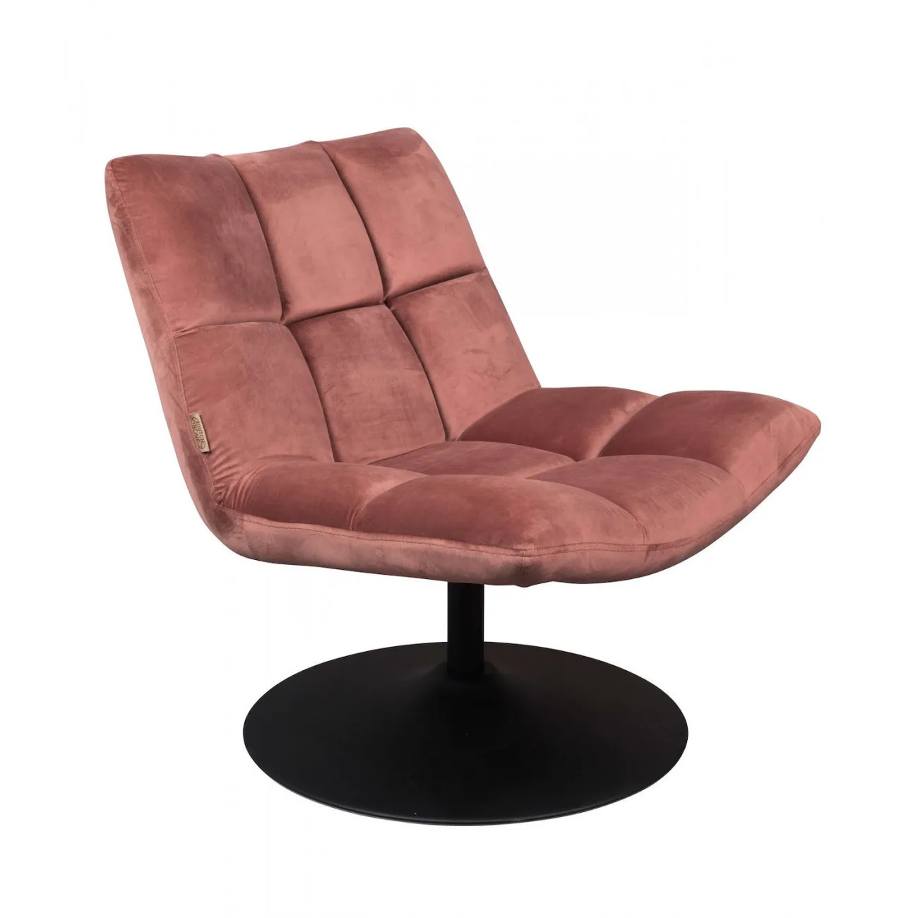 BAR - Drehbarer Design-Sessel aus Samt, rosa